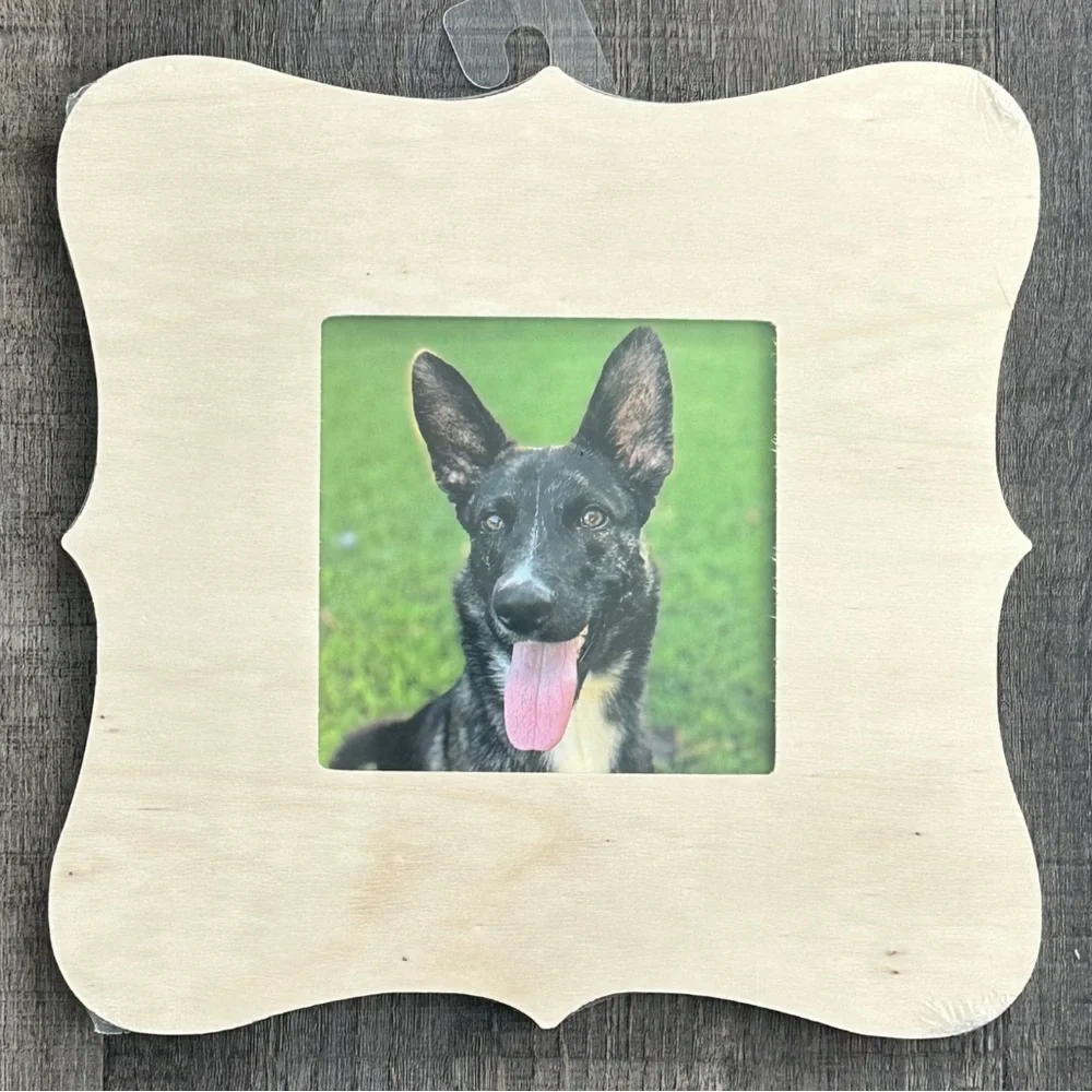 💞 New 7.5 Inch Square Natural Wood Picture Frame
